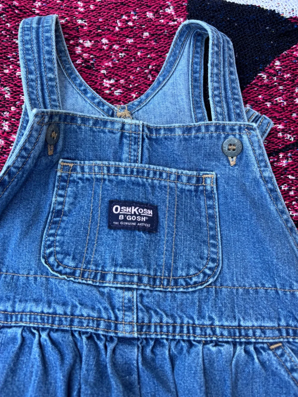 OSH KOSH 100% COTTON DENIM BLUE JEAN OVERALLS SIZE 3T